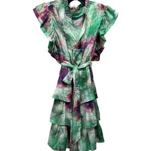 Marie Oliver green and purple tie dye